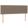 Cabecero con LED de tela gris taupe 144x5x78/88 cm 4