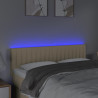 Cabecero con LED de tela color crema 144x5x78/88 cm 3