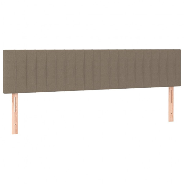 Cabecero con LED de tela gris taupe 160x5x78/88 cm M 4