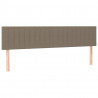 Cabecero con LED de tela gris taupe 160x5x78/88 cm 4