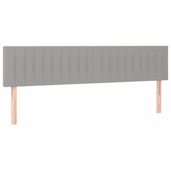 Cabecero con LED de tela gris claro 200x5x78/88 cm M 4