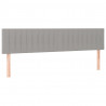 Cabecero con LED de tela gris claro 200x5x78/88 cm 4