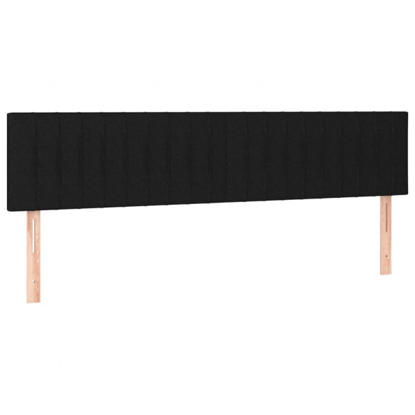 Cabecero con LED de tela negro 200x5x78/88 cm M 4