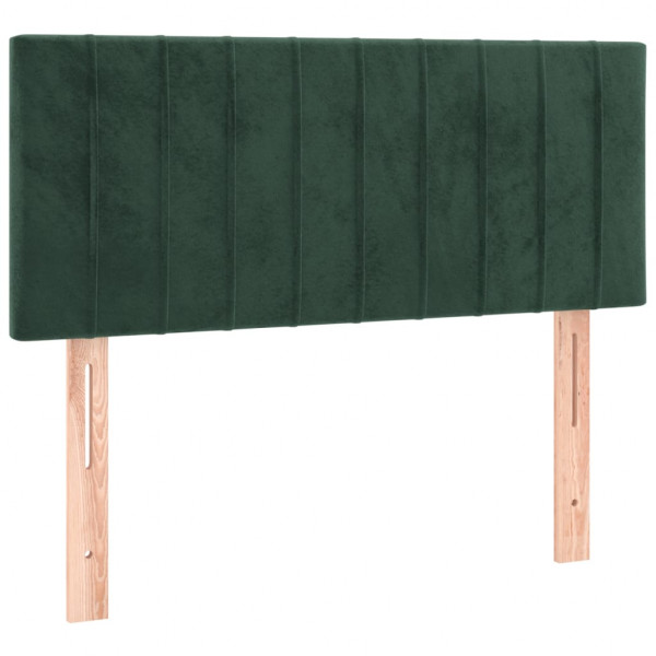 Cabecero con LED de terciopelo verde oscuro 90x5x78/88 cm M 4