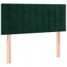 Cabeceira de cama c/ luzes LED veludo 90x5x78/88cm verde-escuro 4