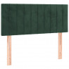Cabecero con LED de terciopelo verde oscuro 90x5x78/88 cm 4