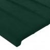 Cabeceira de cama c/ luzes LED veludo 90x5x78/88cm verde-escuro 5