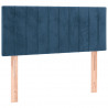 Cabecero con LED de terciopelo azul oscuro 90x5x78/88 cm 4