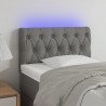 Cabecero con LED de tela gris oscuro 80x7x78/88 cm 1