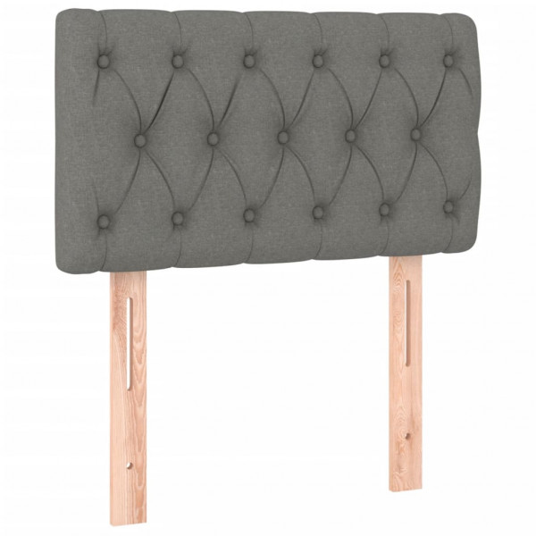 Cabecero con LED de tela gris oscuro 80x7x78/88 cm M 4