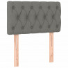 Cabecero con LED de tela gris oscuro 80x7x78/88 cm 4