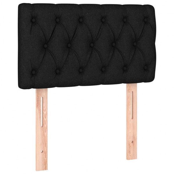 Cabecero con LED de tela negro 80x7x78/88 cm M 4