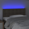 Cabecero con LED de tela gris taupe 100x5x78/88 cm 3