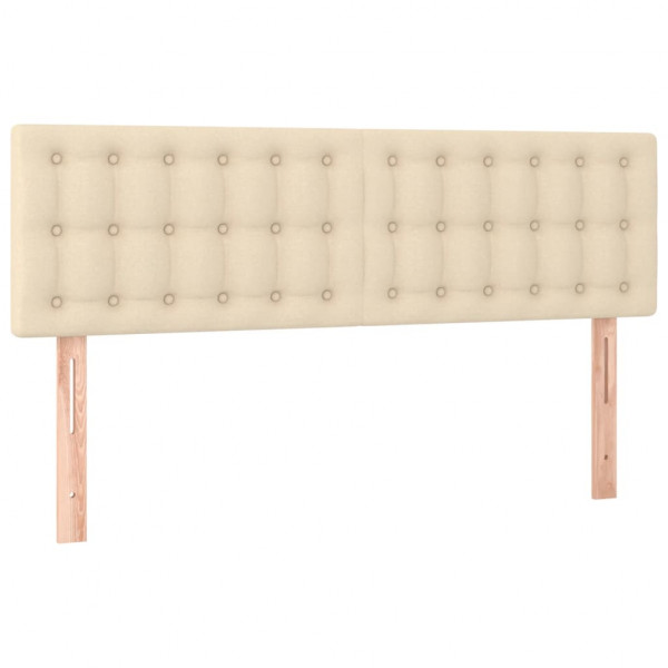 Cabecero con LED de tela color crema 144x5x78/88 cm M 4