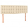 Cabecero con LED de tela color crema 144x5x78/88 cm 4