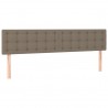 Cabecero con LED de tela gris taupe 200x5x78/88 cm 4