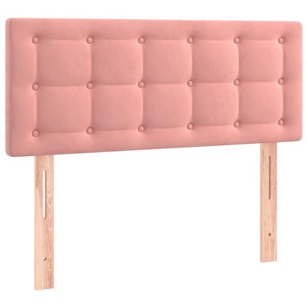 Cabecero con LED de terciopelo rosa 80x5x78/88 cm M 4