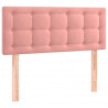 Cabecero con LED de terciopelo rosa 80x5x78/88 cm 4