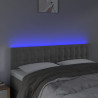 Cabecero con LED de terciopelo gris claro 144x5x78/88 cm 3