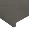 Cabecero con luces LED terciopelo gris oscuro 100x5x118/128 cm 5