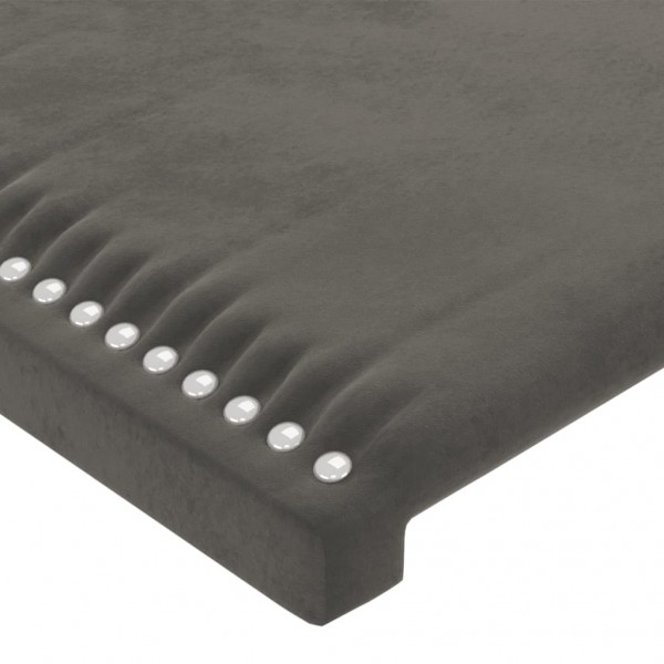 Cabecero con luces LED terciopelo gris oscuro 90x5x118/128 cm M 5