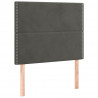 Cabecero con luces LED terciopelo gris oscuro 100x5x118/128 cm 4