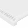 Cabecero con luces LED cuero sintético blanco 200x5x118/128 cm 5