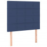 Cabecero con luces LED tela azul 80x5x118/128 cm 4