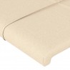 Cabeceira cama c/ LED tecido 200x5x118/128 cm crème 5