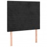 Cabecero con luces LED terciopelo negro 80x5x118/128 cm 4