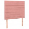 Cabecero con luces LED terciopelo rosa 80x5x118/128 cm 4