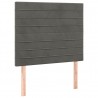 Cabecero con luces LED terciopelo gris oscuro 100x5x118/128 cm 4