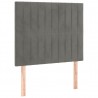 Cabecero con luces LED terciopelo gris claro 90x5x118/128 cm 4
