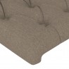 Cabecero con luces LED tela gris taupe 144x7x118/128 cm 5