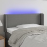 Cabecero con LED de tela gris oscuro 83x16x78/88 cm 1