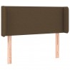 Cabeceira de cama c/ luzes LED tecido 83x16x78/88 cm castanho 3