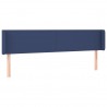 Cabecero con LED de tela azul 163x16x78/88 cm 3