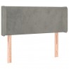 Cabecero con LED de terciopelo gris claro 83x16x78/88 cm 3