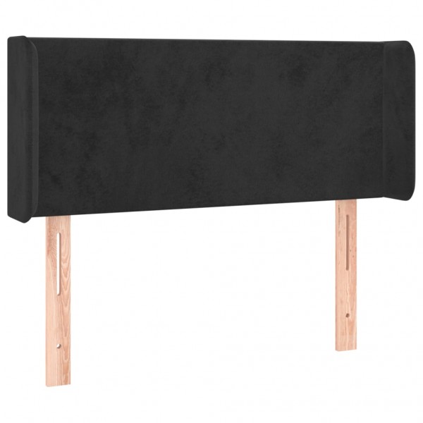 Cabeceira de cama c/ luzes LED veludo 83x16x78/88 cm preto M 3