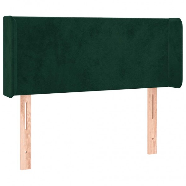 Cabecero con LED de terciopelo verde oscuro 83x16x78/88 cm M 3