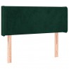 Cabeceira cama c/ luzes LED veludo 83x16x78/88 cm verde-escuro 3
