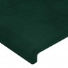 Cabecero con LED de terciopelo verde oscuro 83x16x78/88 cm 5