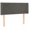 Cabecero con LED de terciopelo gris oscuro 103x16x78/88 cm 3