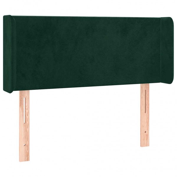 Cabecero con LED de terciopelo verde oscuro 103x16x78/88 cm M 3