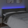 Cabecero con LED de terciopelo gris oscuro 183x16x78/88 cm 4