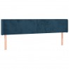 Cabecero con LED de terciopelo azul oscuro 183x16x78/88 cm 3