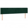 Cabecero con LED de terciopelo verde oscuro 203x16x78/88 cm 3