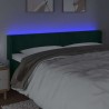 Cabecero con LED de terciopelo verde oscuro 203x16x78/88 cm 4