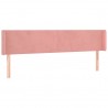 Cabecero con LED de terciopelo rosa 203x16x78/88 cm 3