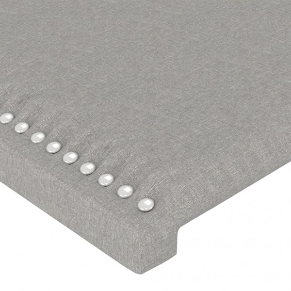 Cabecero con LED de tela gris claro 83x16x78/88 cm M 5